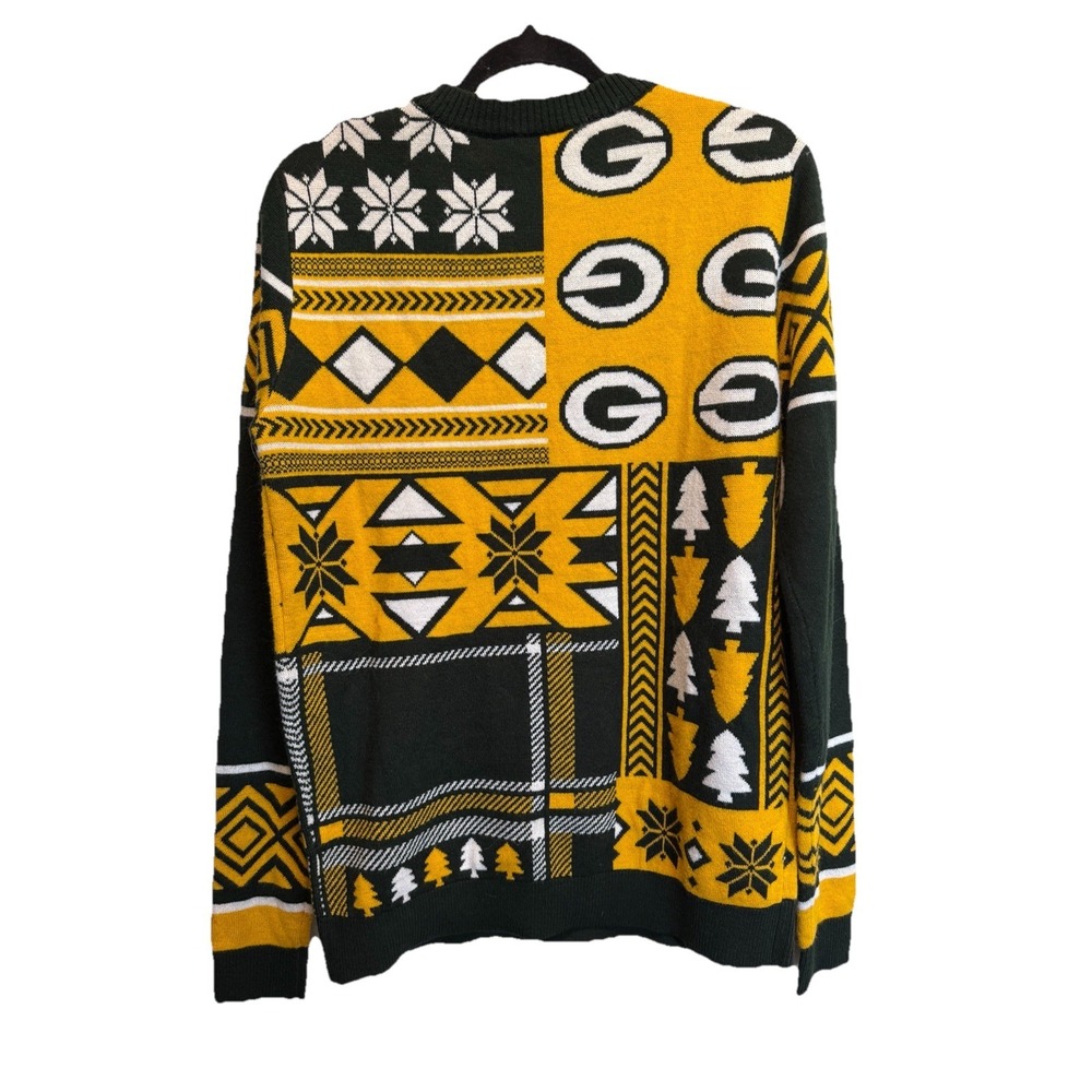 Green Bay Packers Ugly Christmas Sweater Men's Medium NFL Team Apparel - Picture 2 of 4